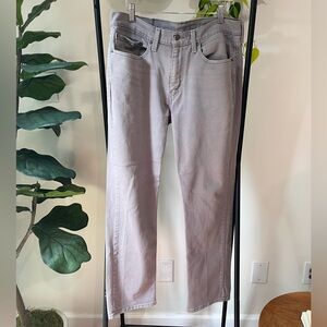 Levi’s 514 Gray Straight Fit Jeans Men’s 34x32 Mid Rise Stretch Denim